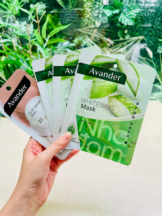 Set of 3 AVANDER Sheet Masks for All Skin Types Vietnamese Brand Vietsway USA seller