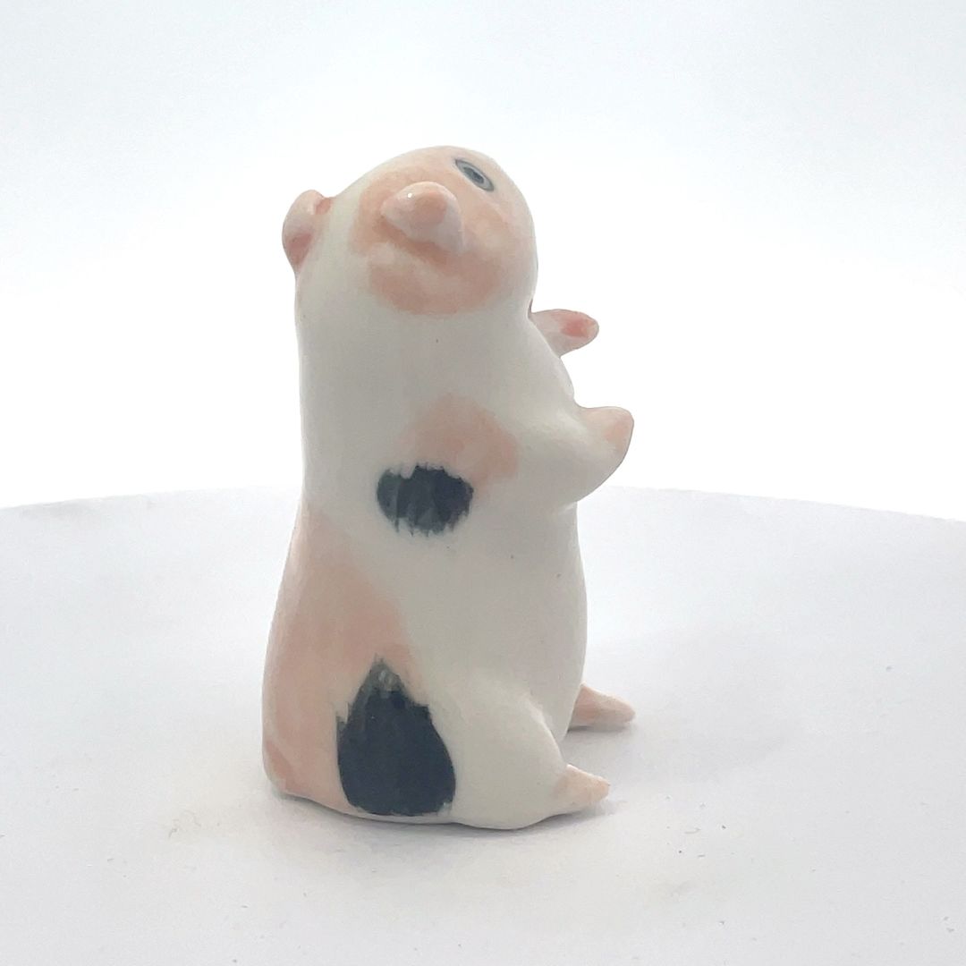 Guinea Pigs Ceramic Figurines Animal Miniature Collectible Decor