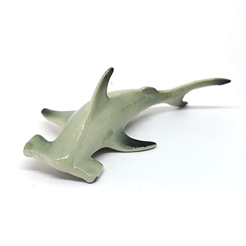 Hammerhead Shark Fish Figurine Ceramic Hand Paint Miniature Craft Collectible