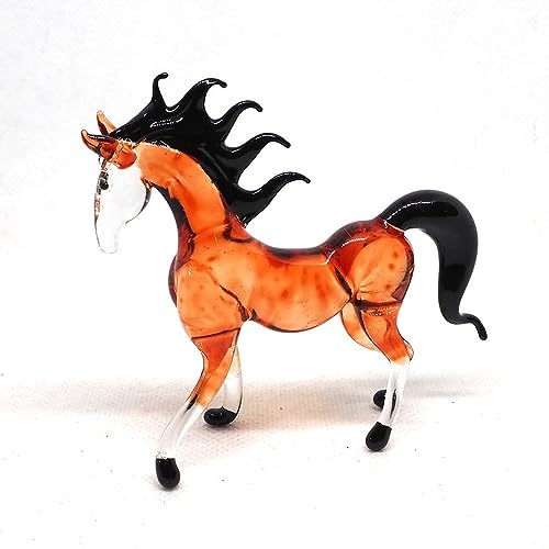 Exquisite Hand Blown Glass Horse Figurine Unique, Symbolic, Captivating Collectible Décor for Home