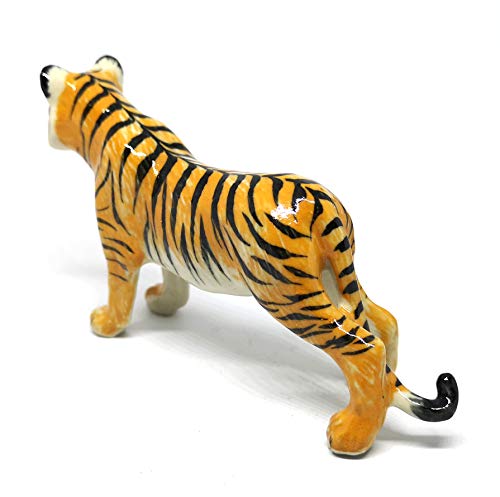 Ceramic Bengal Tiger Figurine Miniature Handmade Wildlife Zoo Standing