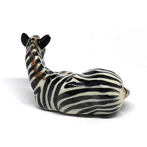 Zebra Figurine Ceramic Gift Collectibles Hand Painted Terrarium Garden Decor