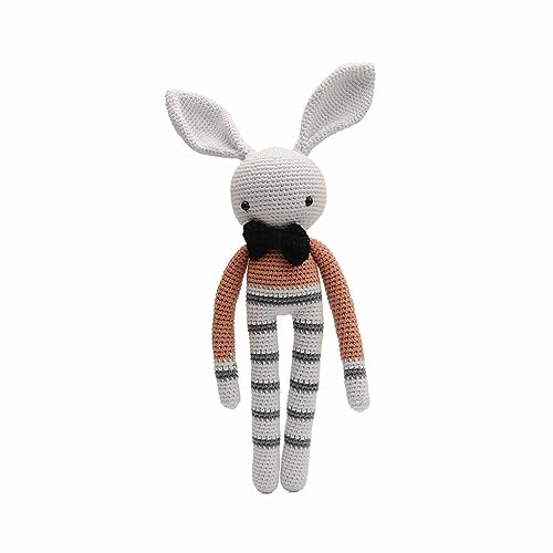 Mister Long-legged Bunny Handmade Amigurumi Stuffed Toy Knit Crochet Doll VAC