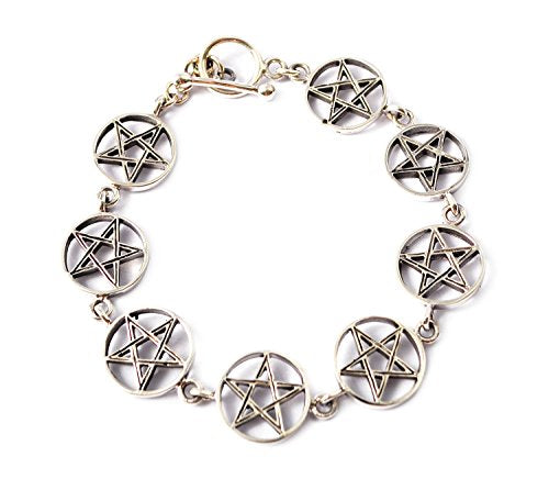 Pentagram 5 Pointed Star Bracelets 92.5 Sterling Silver Jewelry
