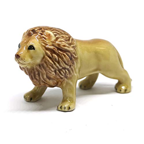 Lion Ceramic Figurine Handicraft Miniature Safari King of Jungle Colle ...