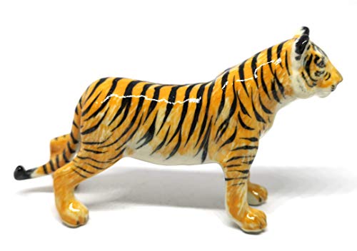 Ceramic Bengal Tiger Figurine Miniature Handmade Wildlife Zoo Standing