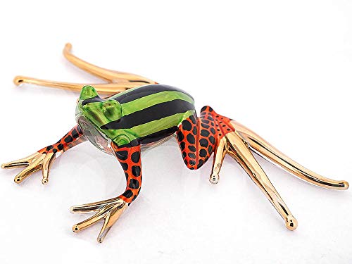 Blown Glass Frog Figurine Handmade Lovers Animals Collectible Miniature Home Garden Decor