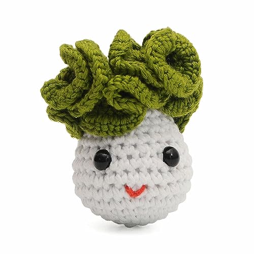 Bok choy Cabbage Handmade Amigurumi Stuffed Toy Knit Crochet Doll VAC