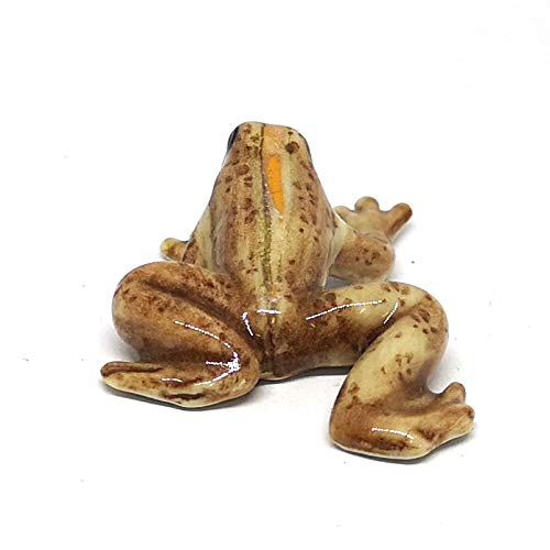 Ceramic Frog Figurine Miniatures Handmade Terrarium Collectible Garden Decor