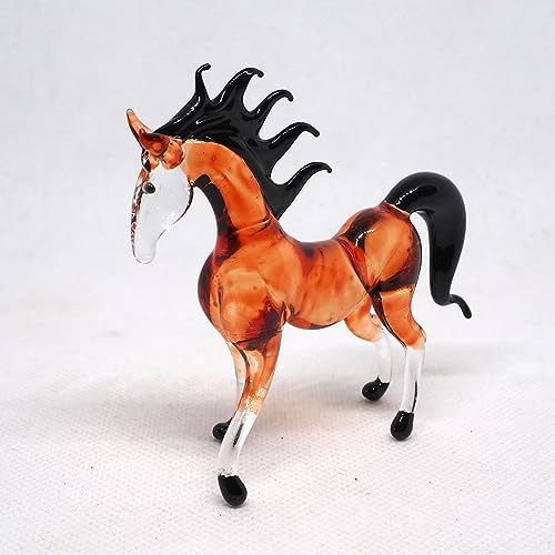 Exquisite Hand Blown Glass Horse Figurine Unique, Symbolic, Captivating Collectible Décor for Home