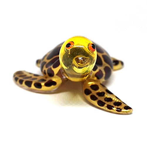 Collectible Sea Turtle Blown Art Glass Figurine Coastal Beach Home Decoration Blown