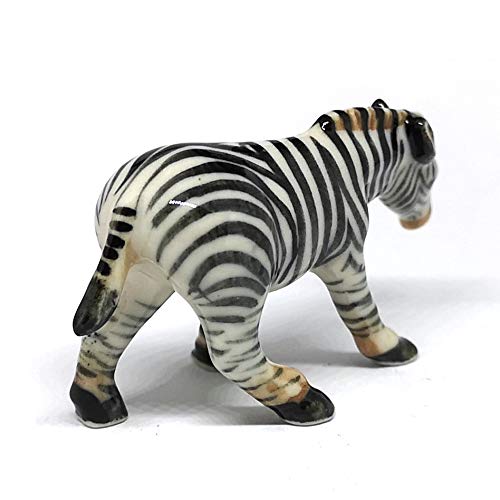 Zebra Figurine Ceramic Gift Collectibles Hand Painted Terrarium Garden Decor