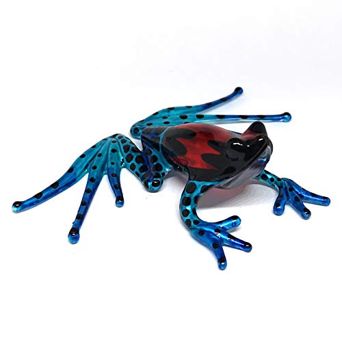 Collectible Frog Figurines Blown Glass Hand Painted Animals Lovers Gift Collection Miniature Home Garden Terrarium Decor