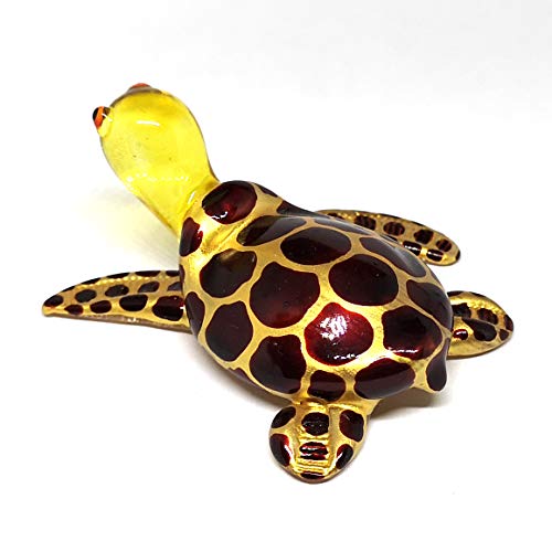 Collectible Sea Turtle Blown Art Glass Figurine Coastal Beach Home Decoration Blown