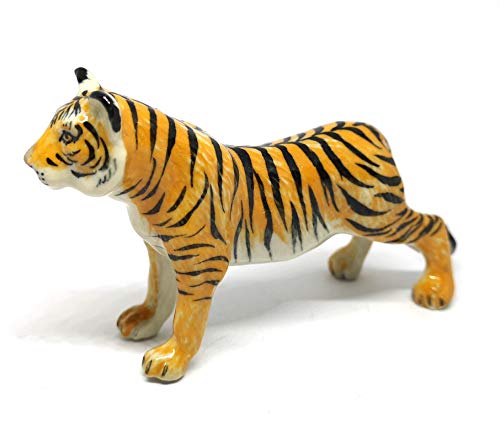 Ceramic Bengal Tiger Figurine Miniature Handmade Wildlife Zoo Standing
