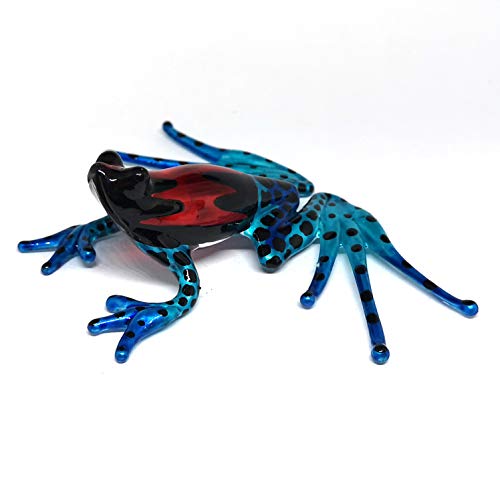 Collectible Frog Figurines Blown Glass Hand Painted Animals Lovers Gift Collection Miniature Home Garden Terrarium Decor