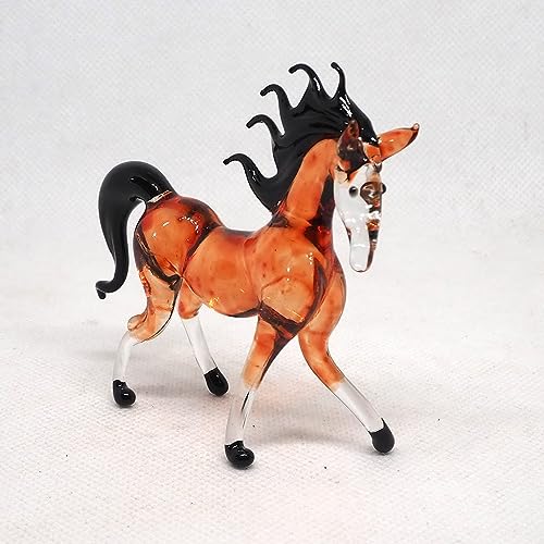 Exquisite Hand Blown Glass Horse Figurine Unique, Symbolic, Captivating Collectible Décor for Home