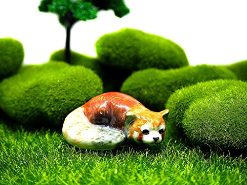 Ceramic Red Panda Figurine Animal Craft Miniature Collectible Porcelain DIY Gift