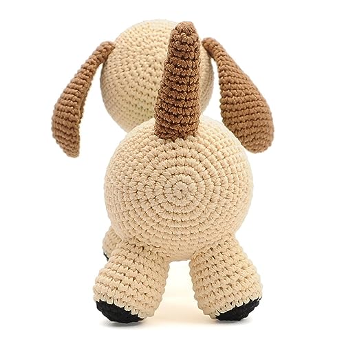 Dachshund Puppy Handmade Amigurumi Stuffed Toy Knit Crochet Doll VAC