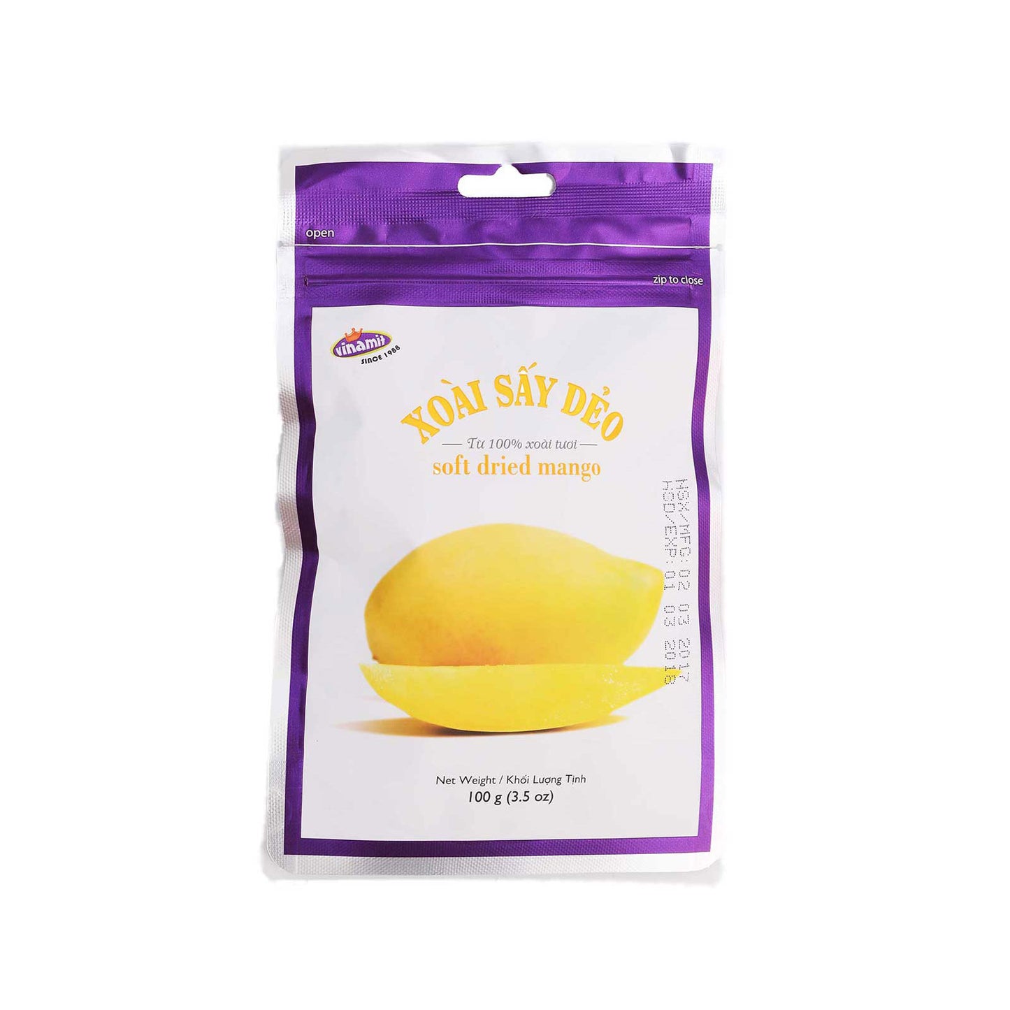 Vinamit Vietnam Soft Dried Mango - High Quality Food - 100 gram