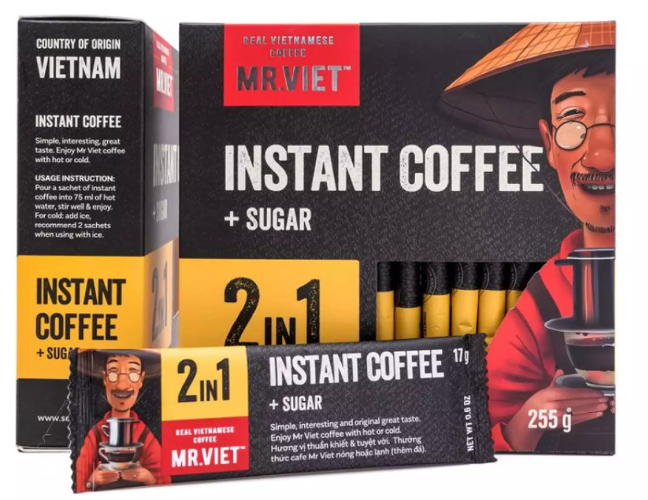 Mr. Viet Vietnamese Instant Coffee  4in1 / 3in1 / 2in1 Cappuccino / Black Americano/ Ginsheng Coffee