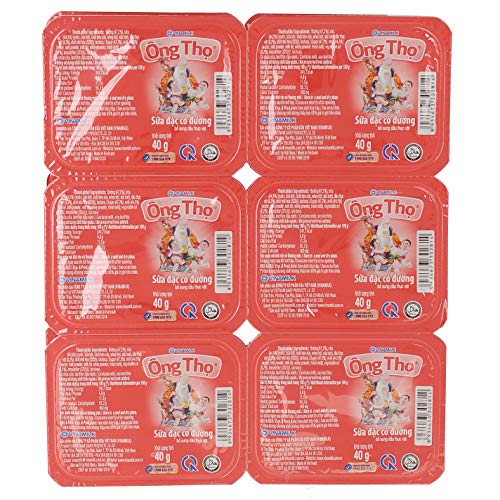 Set of 12 Vietnamese Vinamilk Ong Tho Longevity Condensed Creamer Coffee Milk Travel Packs 1.4 oz