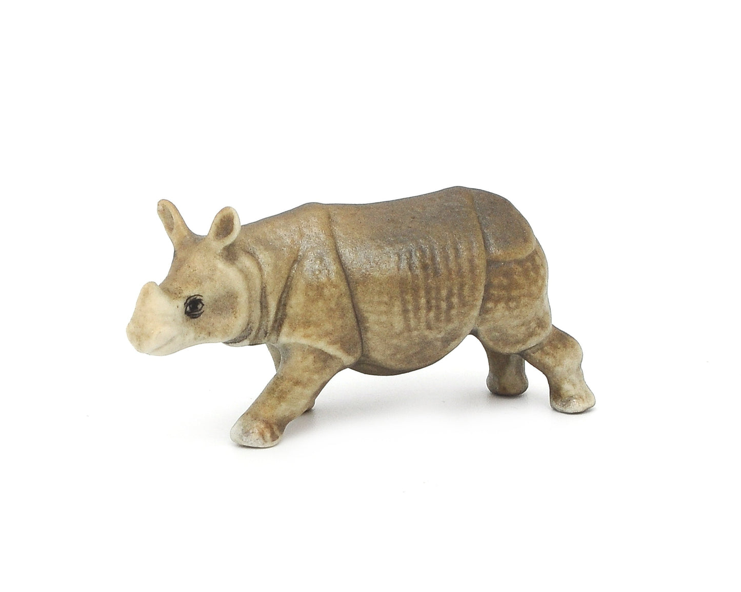 Handmade Miniatures Matte Ceramic Rhino Figurine Animals Décor/Animal Collection