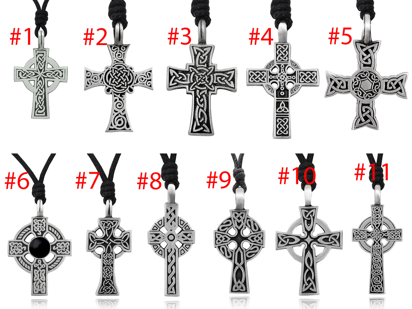 Celtic Cross Silver Pewter Charm Necklace Pendant Jewelry