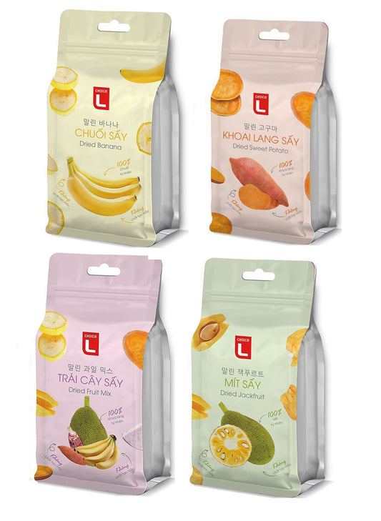 Vietnamese Dried Fruit Jackfruit / Banana / Sweet Potato / Mixed 200 Grams Choice L Lottemart