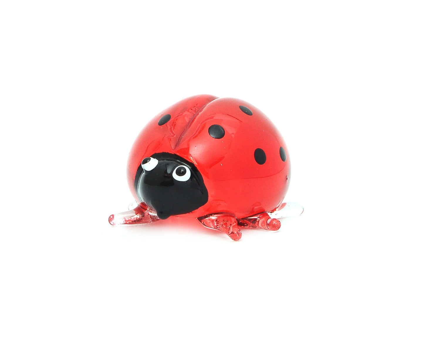 Vietguild's Cute Ladybug Handmade Vietnamese Glass Figurine Statue