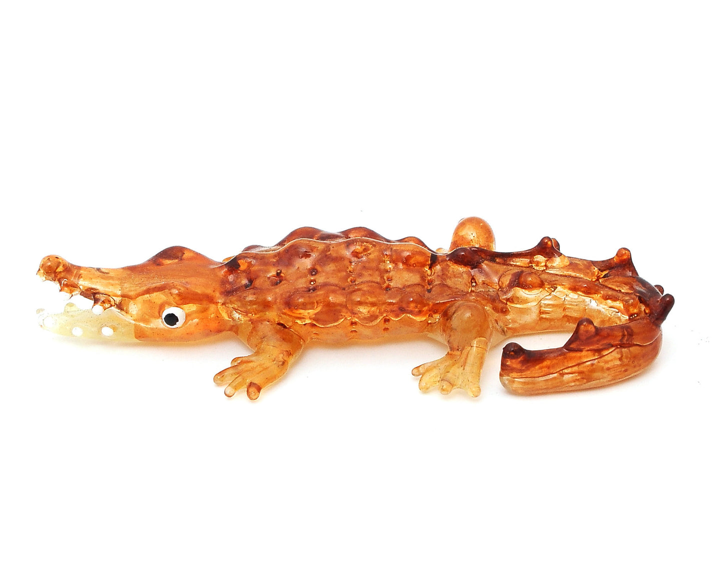 Vietguild's  Crocodile Handmade Vietnamese Glass Figurine Statue