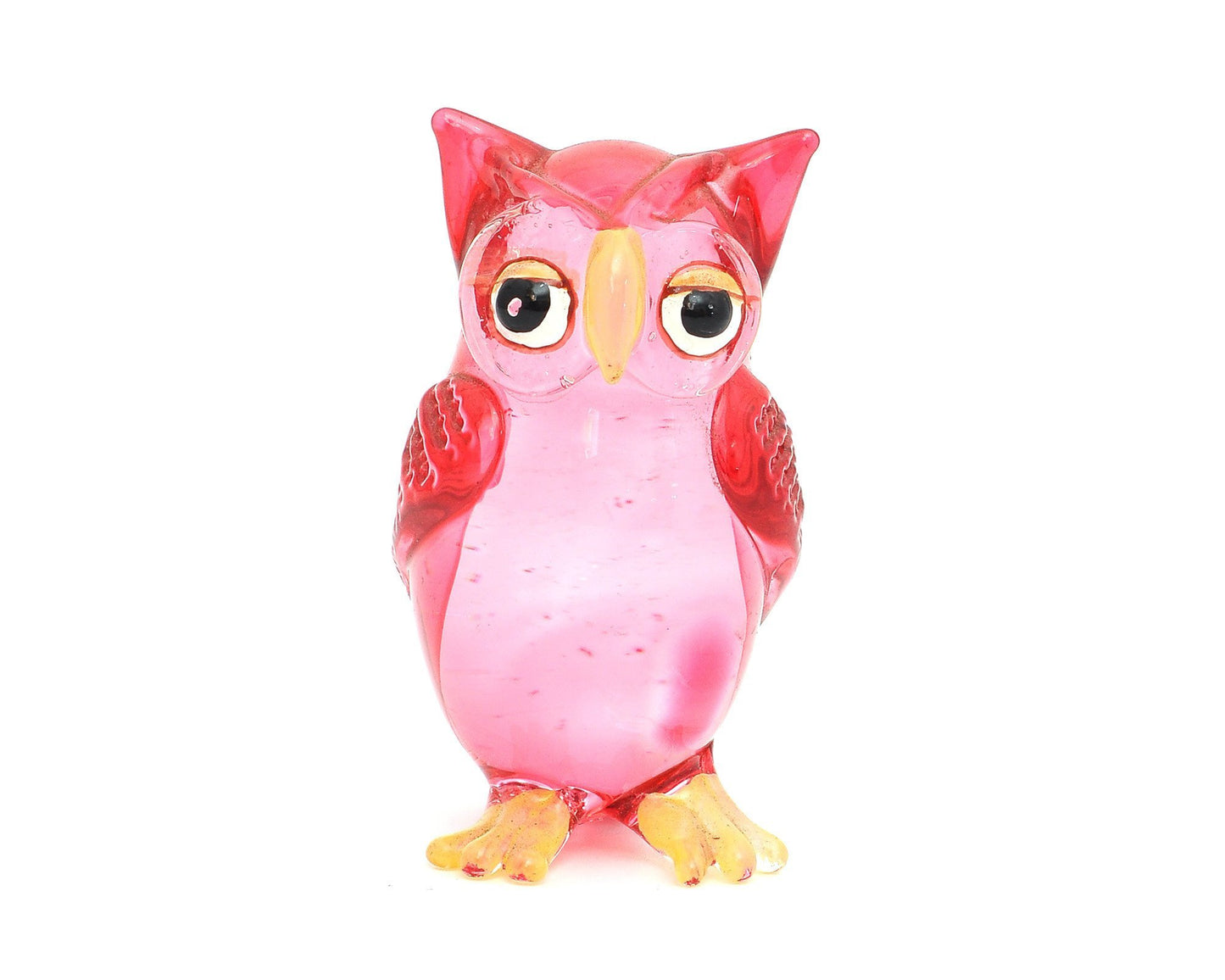 Vietguild's Lovely Owl Handmade Vietnamese Glass Figurine Statue