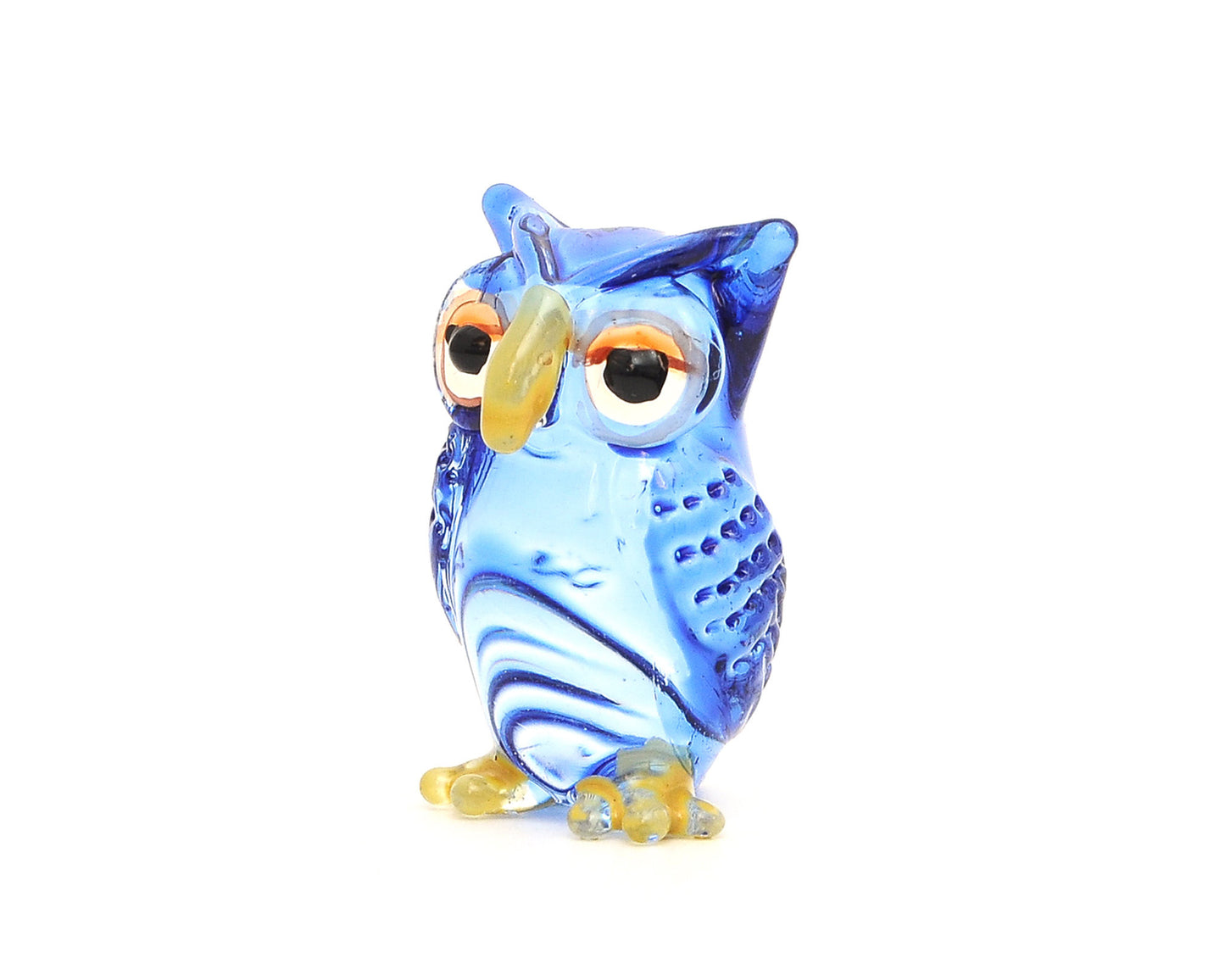 Vietguild's Owl Handmade Vietnamese Glass Figurine Statue