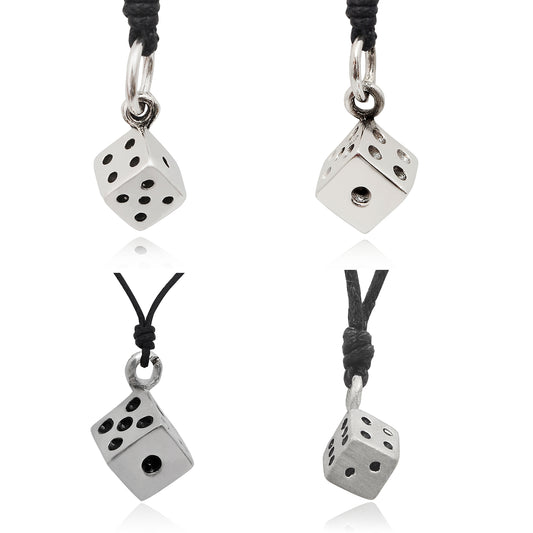 Dice Gambler 92.5 Sterling Silver Pewter Gold Brass Charm Necklace Pendant Jewelry