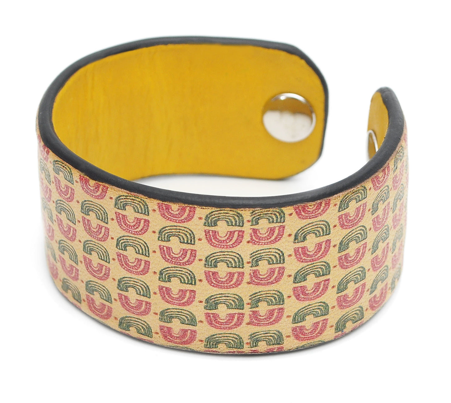 Multicolor Aztec Patterns Print Handmade Leather Bracelet Jewelry HLB_01