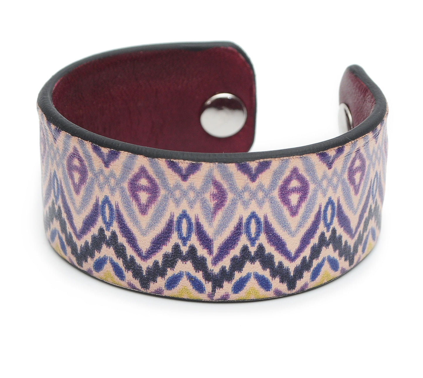 Multicolor Aztec Patterns Print Handmade Leather Bracelet Jewelry HLB_01