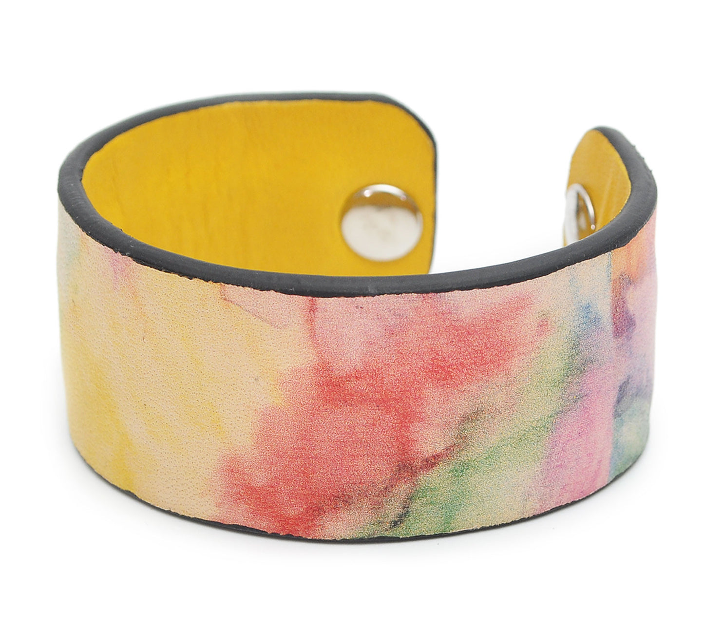 Watercolor Lovely Patterns Print Handmade Leather Bracelet Jewelry HLB_01