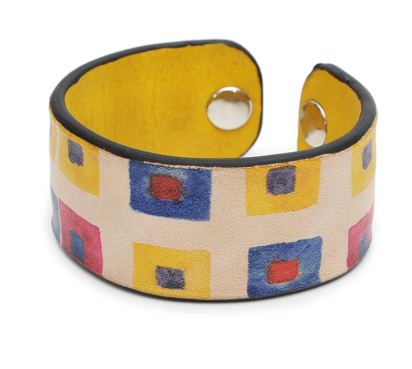 Watercolor Lovely Patterns Print Handmade Leather Bracelet Jewelry HLB_01