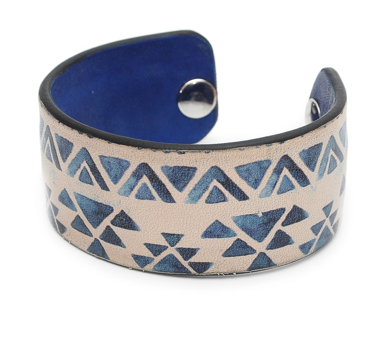 Abstract Ethnic Pattern Print Handmade Leather Bracelet Jewelry HLB_01