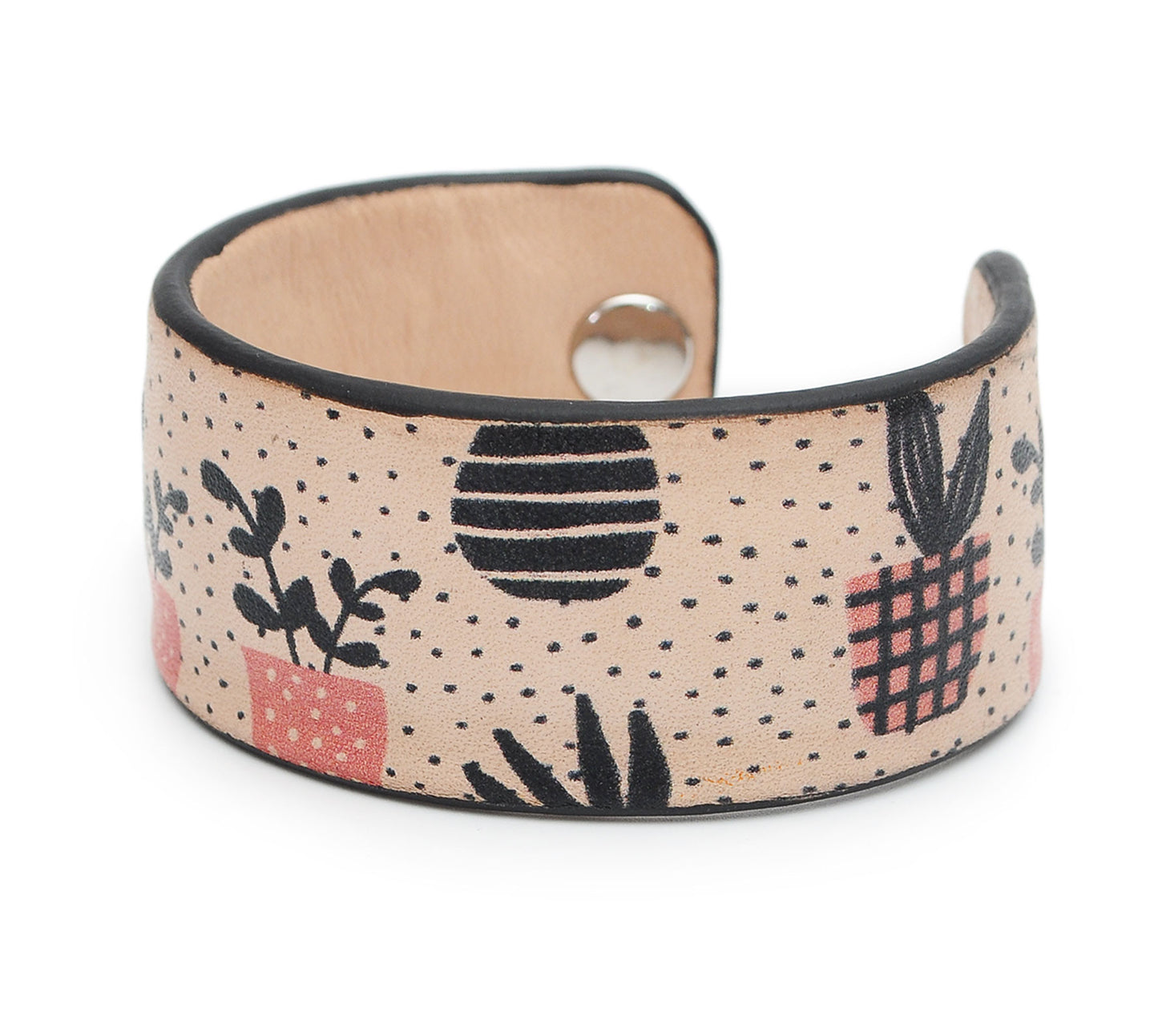 Cute Vases Print Handmade Leather Bracelet Jewelry HLB_01