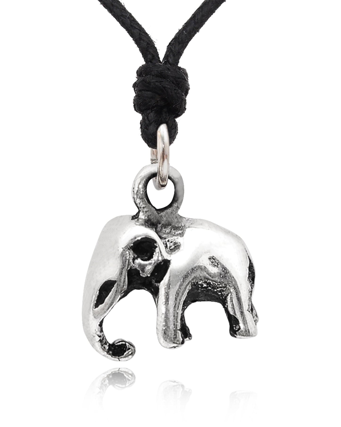 Burmese Elephant 92.5 Sterling Silver Gold Brass Charm Necklace Pendant Jewelry