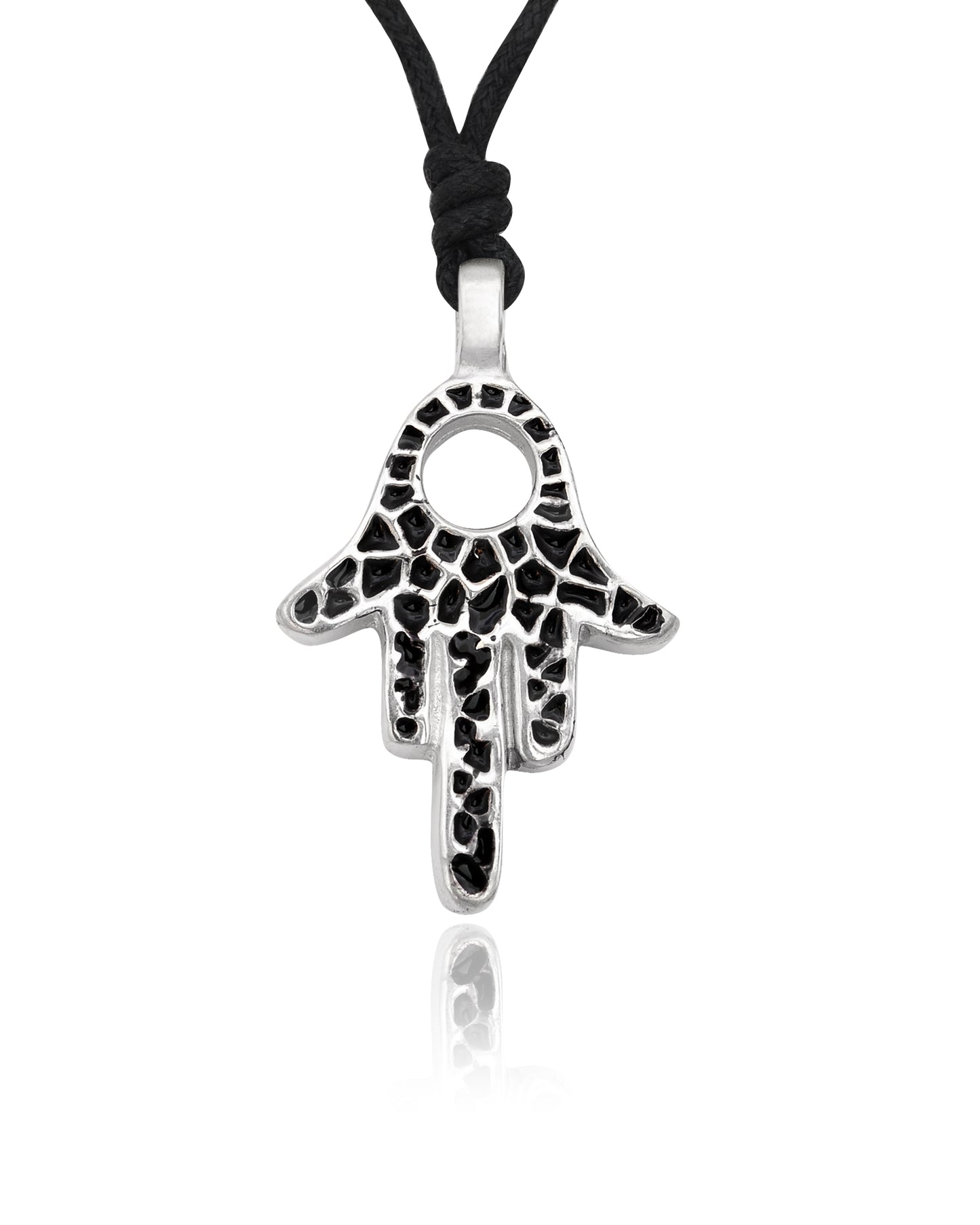 Hamsa (Hand of God) Silver Pewter Necklace Pendant Jewelry