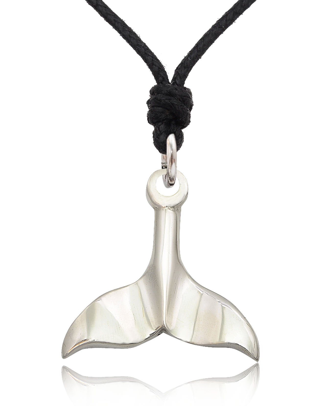 Unique Whale Tail Silver Pewter Brass Charm Necklace Pendant Jewelry