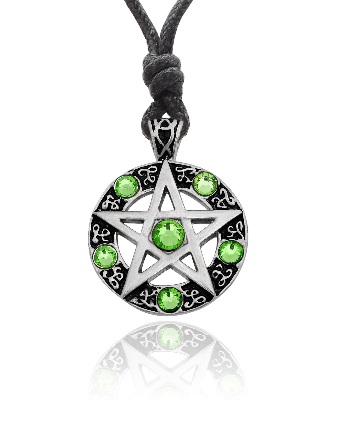 Color Pentagram Silver Pewter Gold Brass Charm Necklace Pendant Jewelry