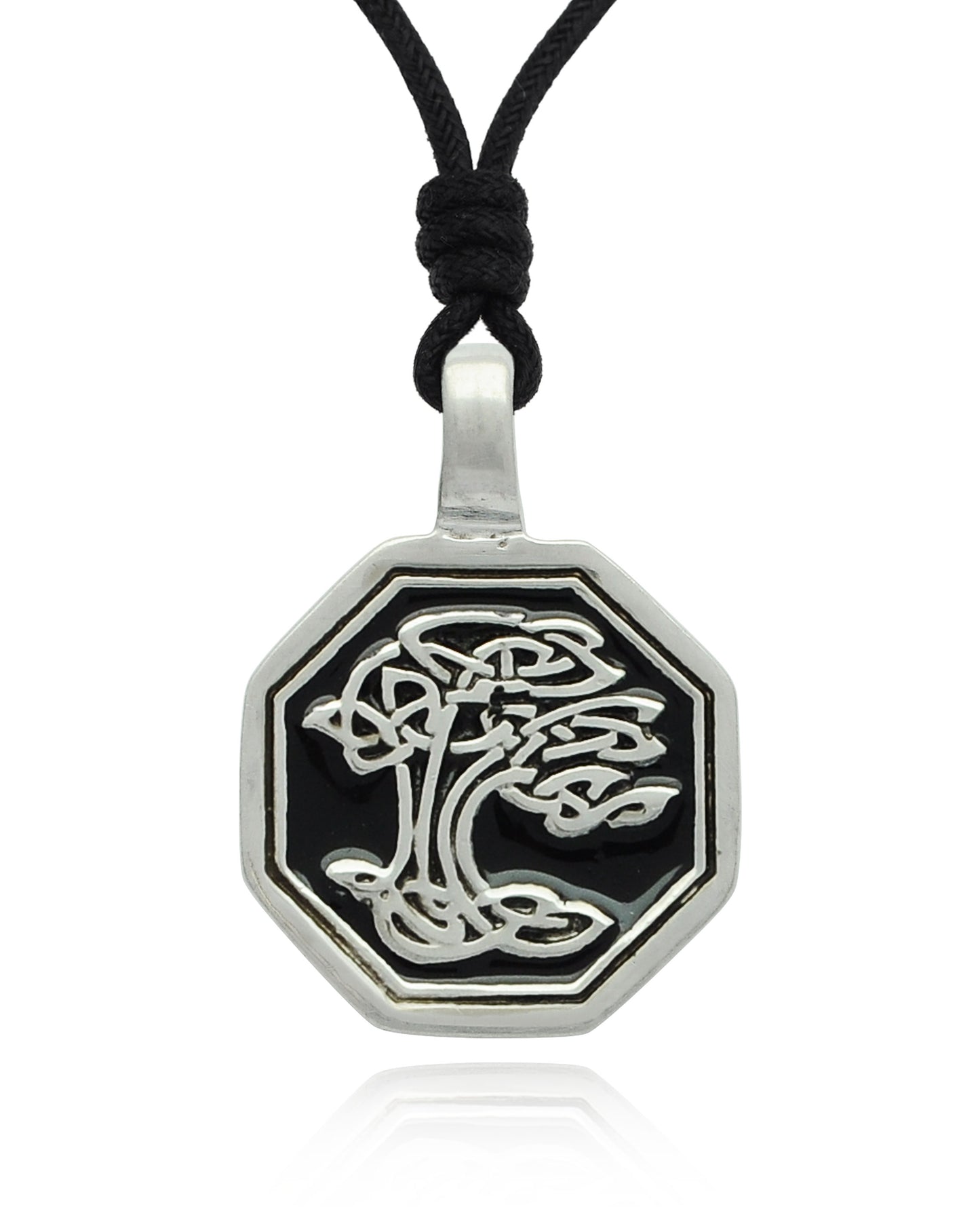 New Celtic Tree Silver Pewter Charm Necklace Pendant Jewelry