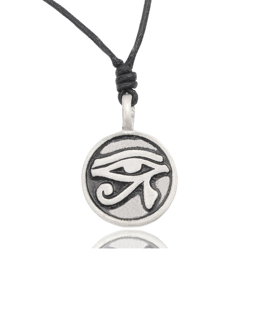 Classic Egyptian Eye of Ra Horus Silver Pewter Gold Brass Charm Necklace Pendant