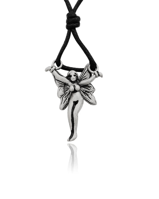 New Fairy Pixie Silver Pewter Charm Necklace Pendant Jewelry