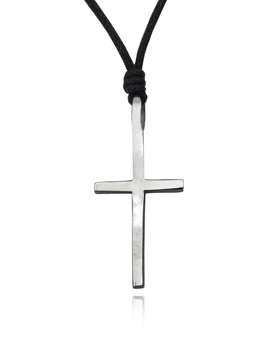 Cross Silver Pewter Charm Necklace Pendant Jewelry