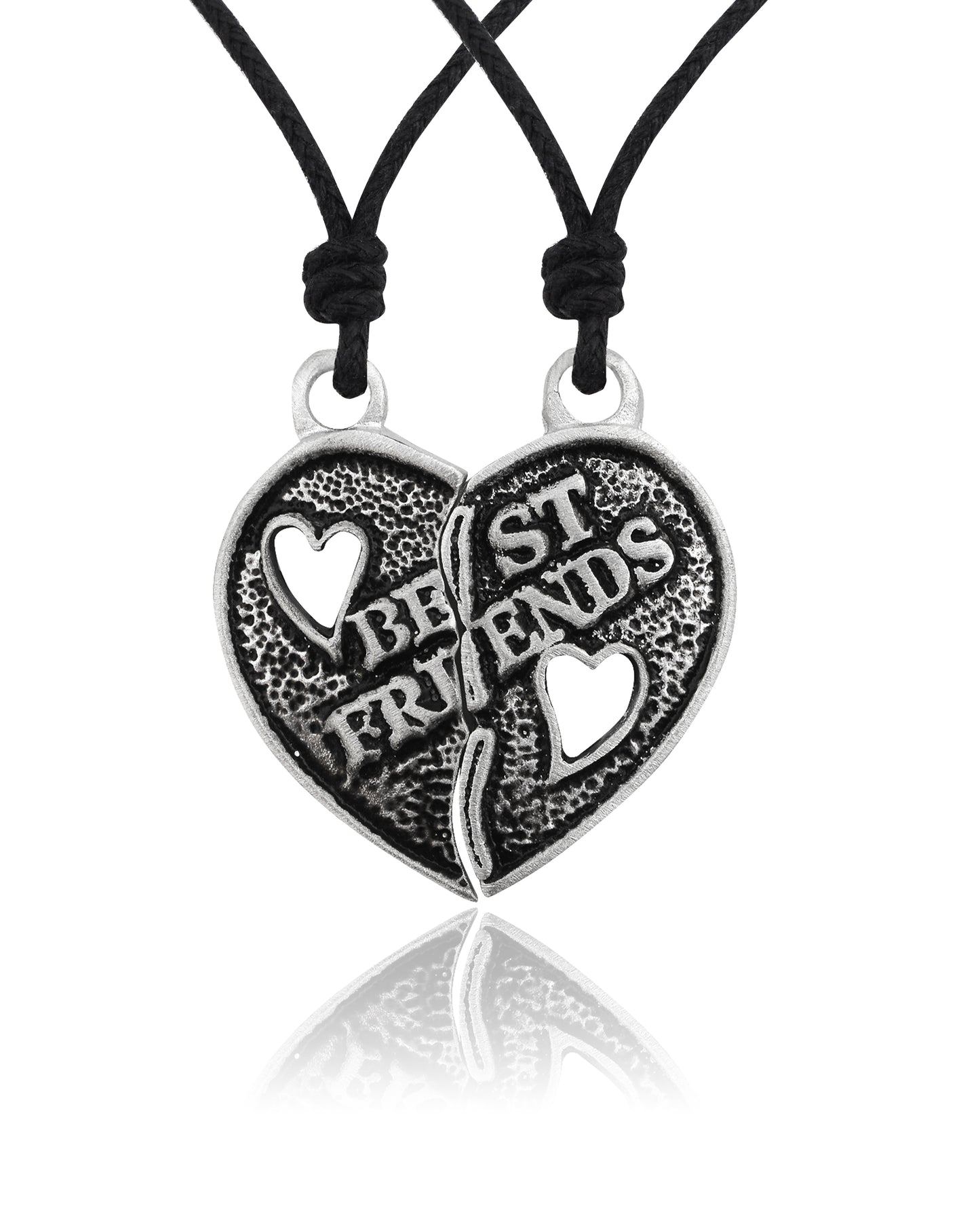 Bestfriend Couple Pendant Silver Pewter Gold Brass Charm Necklace Pendant Jewelr