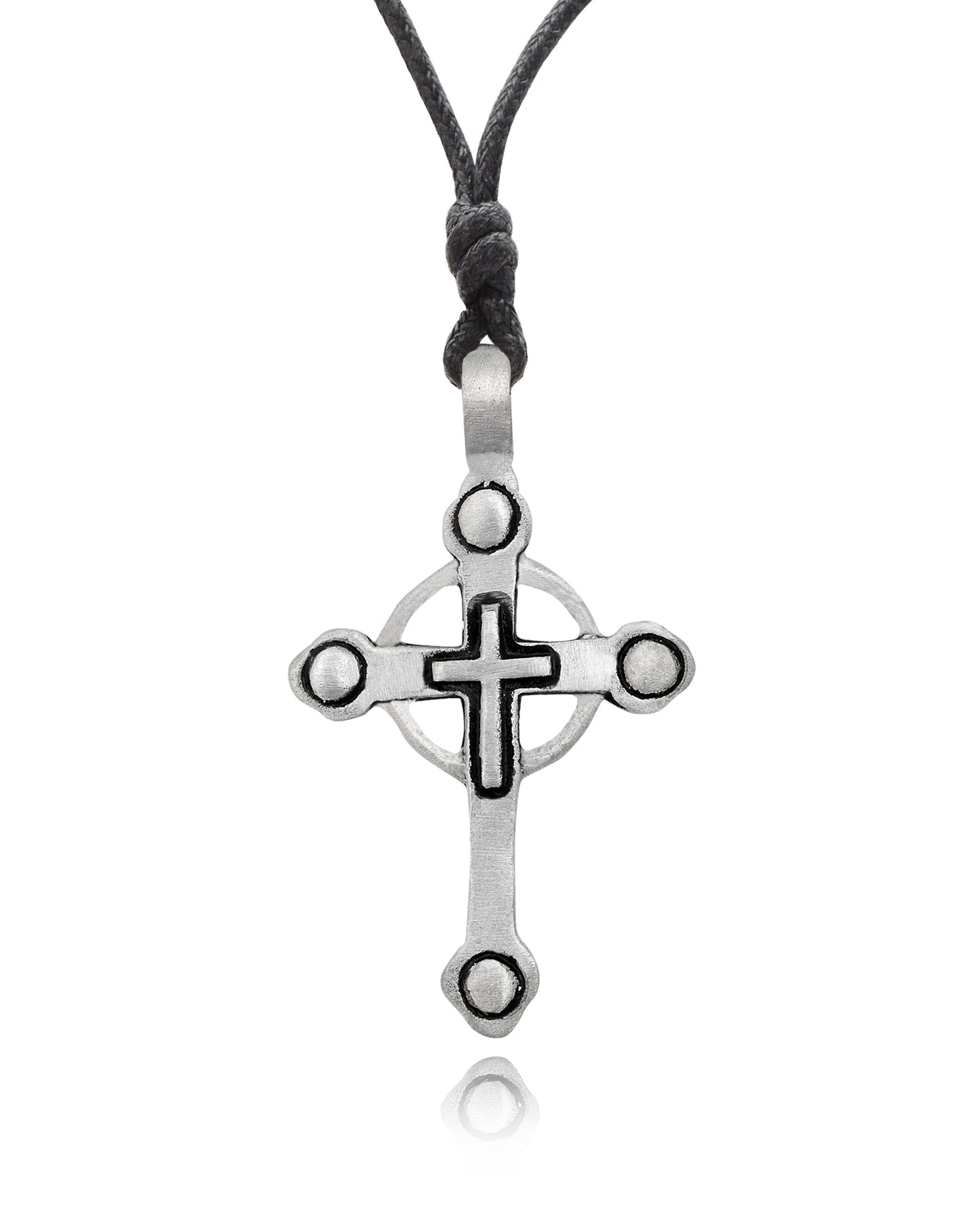 New Beautiful Cross Silver Pewter Charm Necklace Pendant Jewelry